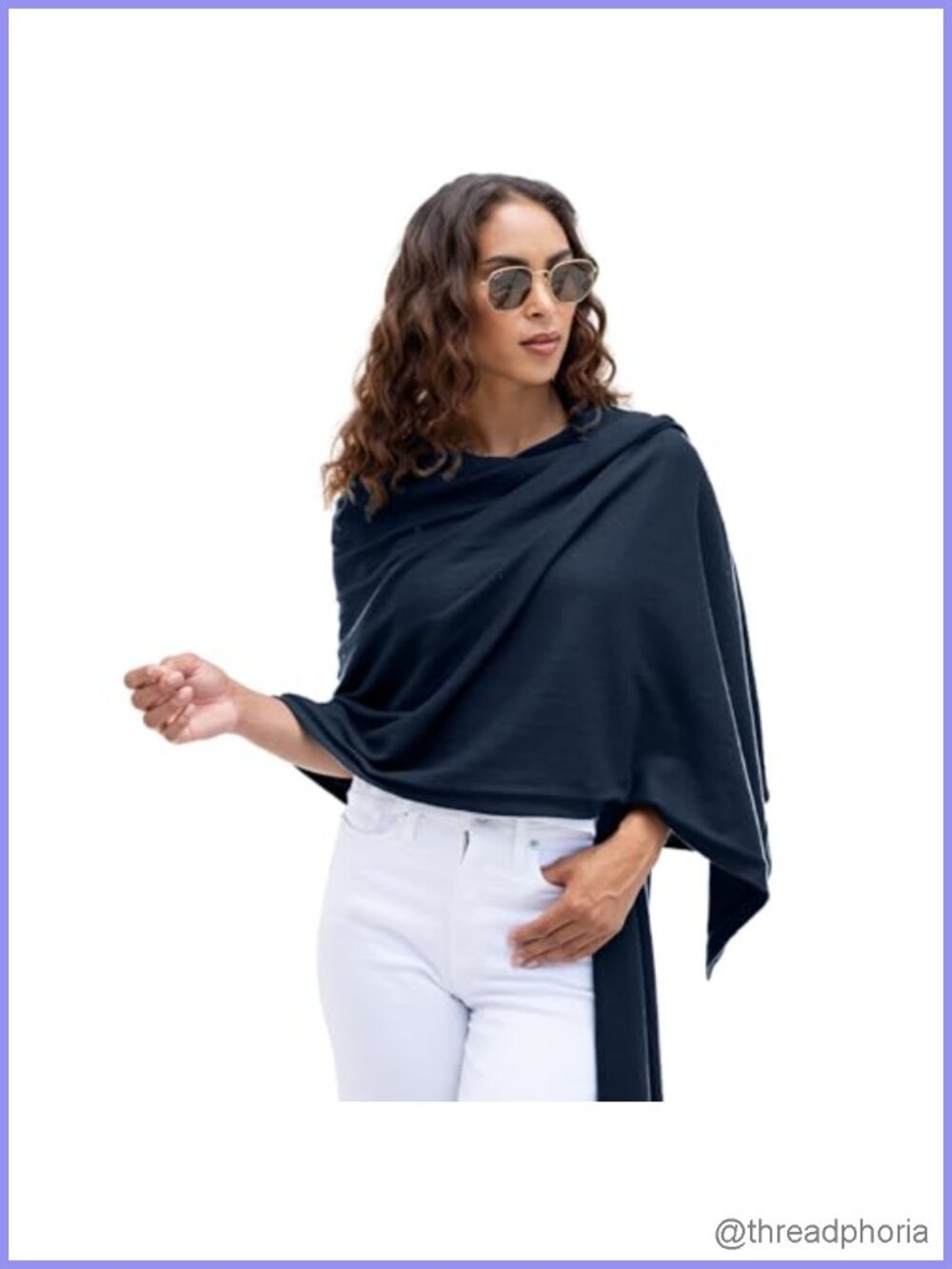 Organic Cotton Travel Scarf Wrap Shawl 20+ Ways to Wear Machine Washable